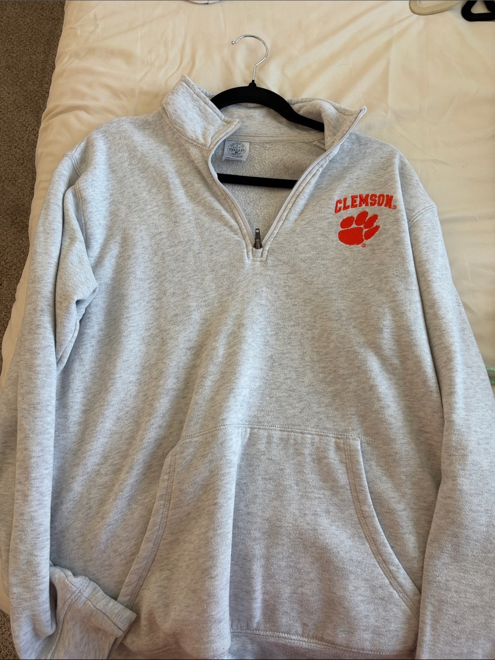 Gray Clemson Quarter-Zip